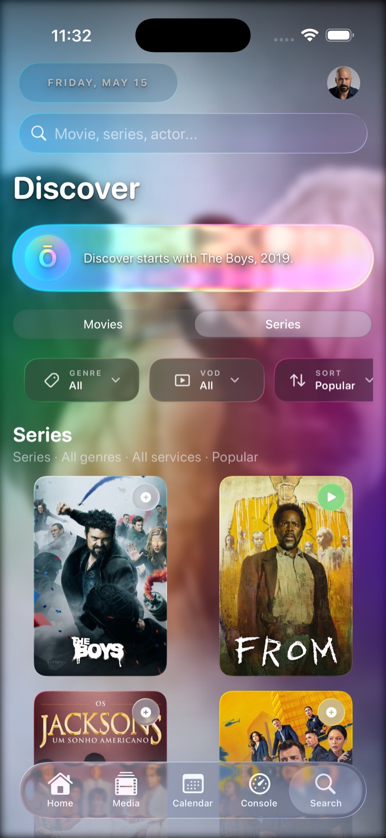 Ōree Discover series screen.
