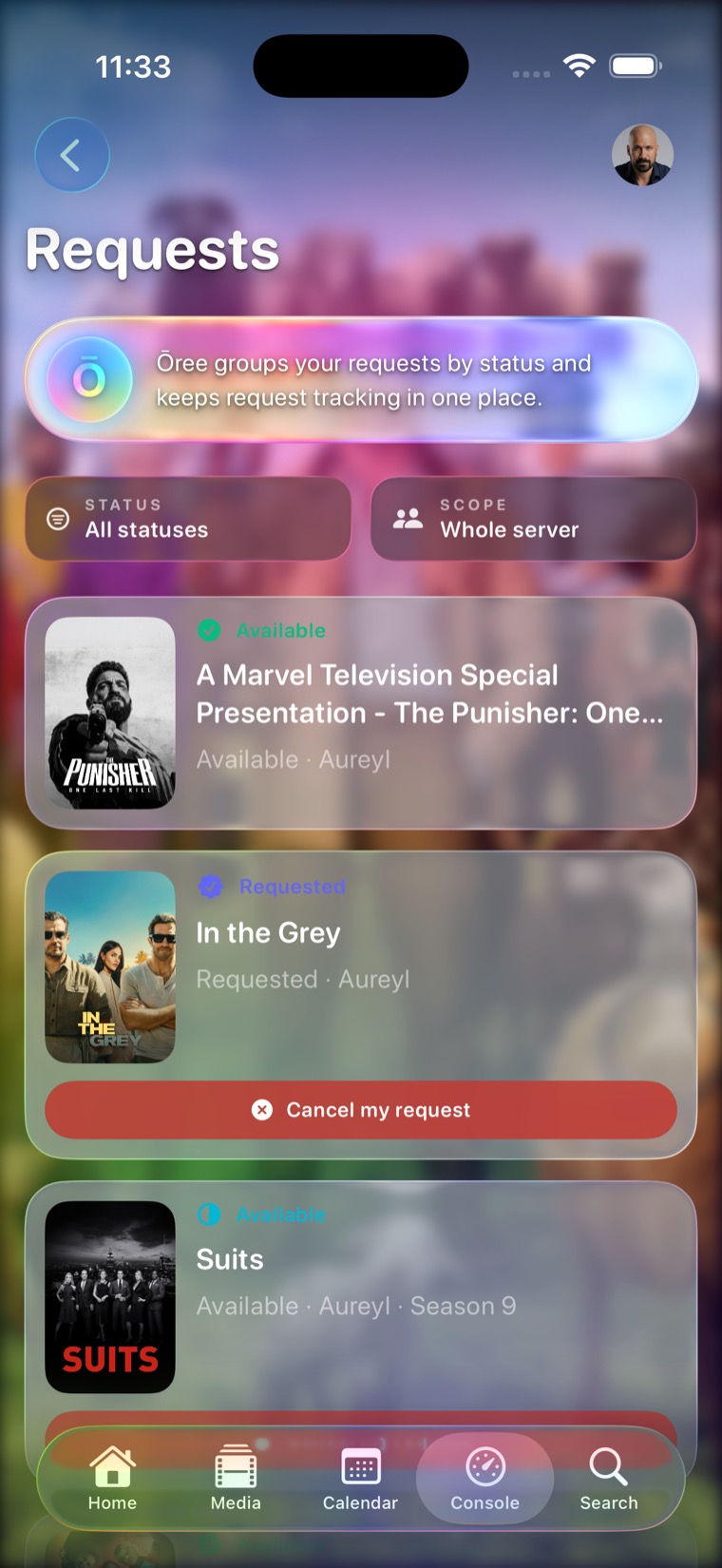 Ōree requests tracking screen.